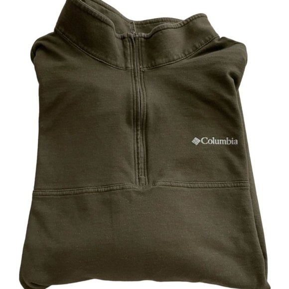 ** COLUMBIA ** Men's Quarter Zip, Size XL - Super Soft, Olive Green - Advanced E - Picture 4 of 6